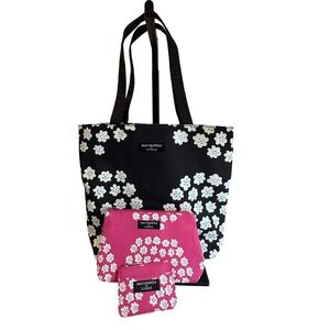 Marimekko for Clinique Floral Tote Bag Makeup Pouch Card Holder Mirror Set